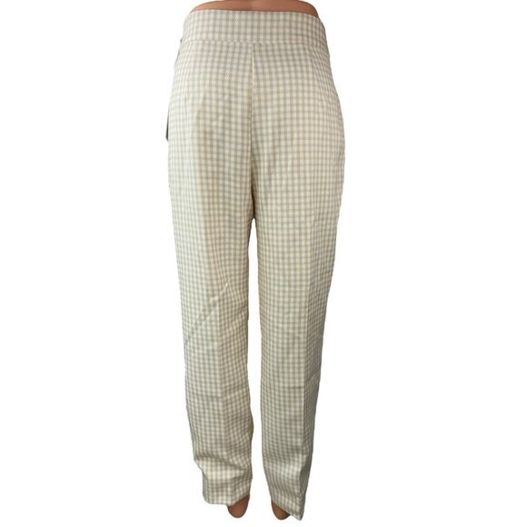 NEW Song of Style Yellow White Gingham High Rise Wide Leg Casual Pants Size L - Picture 3 of 6